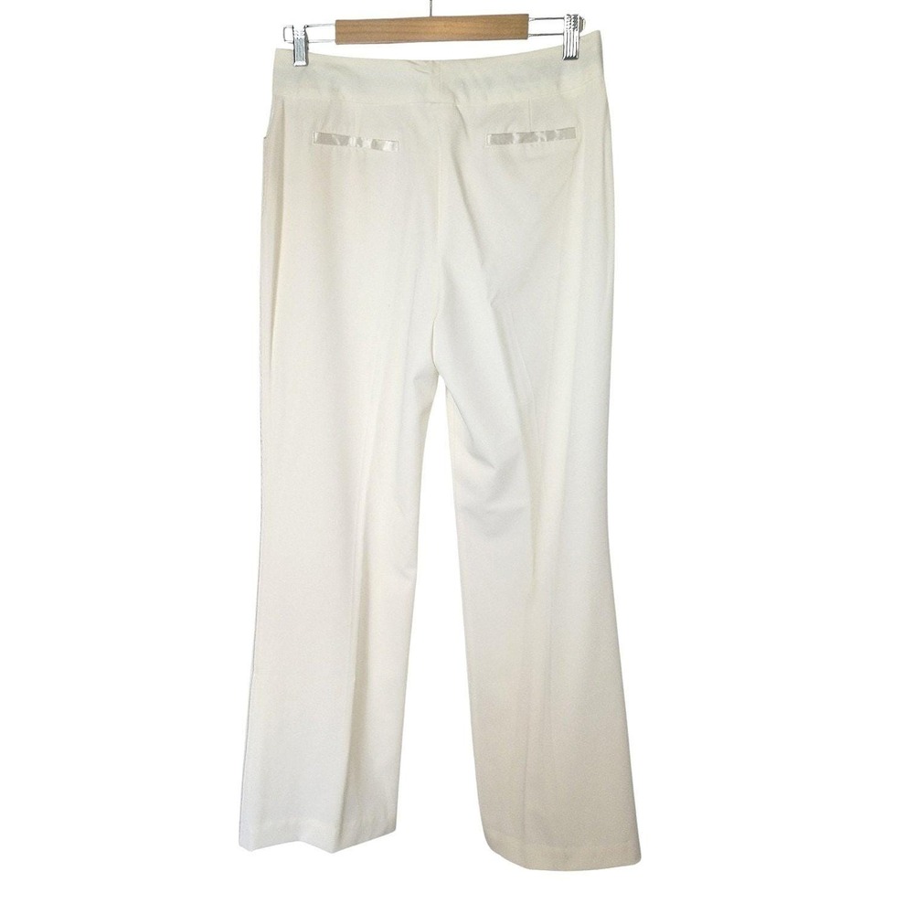 Worthington Marilyn Fit Cream Straight Leg Stretch Dress Pants Womens 8 NEW